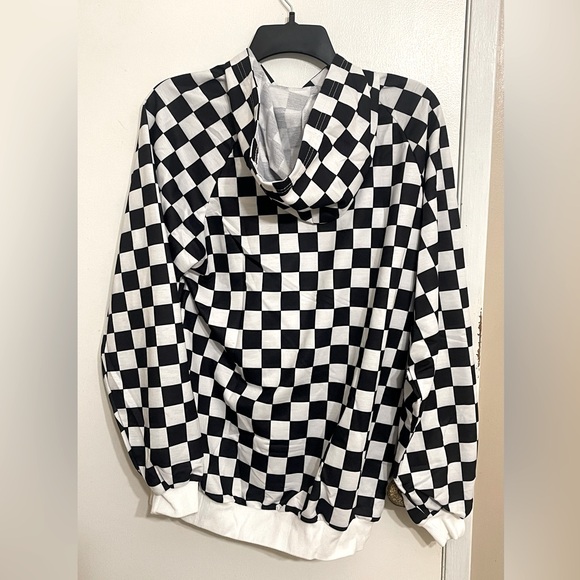 Black and white checkered hoodie - Picture 2 of 2